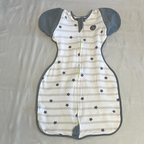 Bb Luv - Gray and White Sleep Sack Pajamas with Zipper - Picture 1 of 5